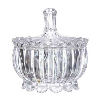 Hũ thủy tinh đựng mứt tết 15cm đựng bánh kẹo hoa quả thủy tinh pha lê cực đẹp cao cấp