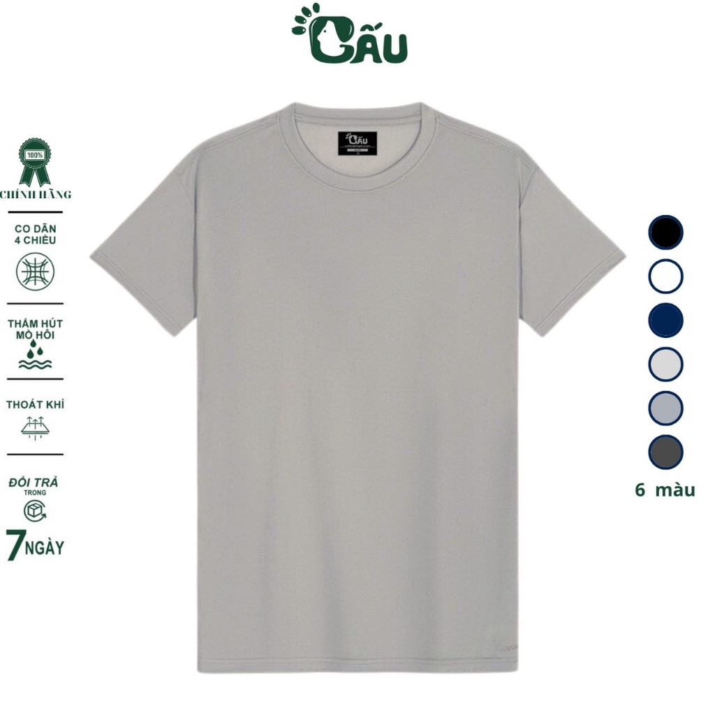 Ảnh Áo thun nam Gấu 194 vải thun mè co dãn 4 chiều, phong cách thể thao - gym - bóng đá, from slim fit - MÈ TRƠN 3