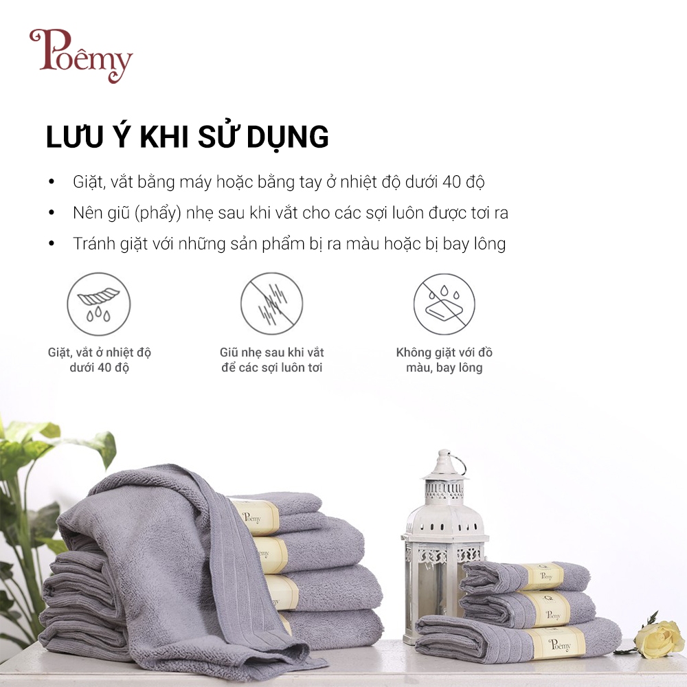 Ảnh Khăn tắm cao cấp Poêmy sọc gân (KT 48x95cm) 4