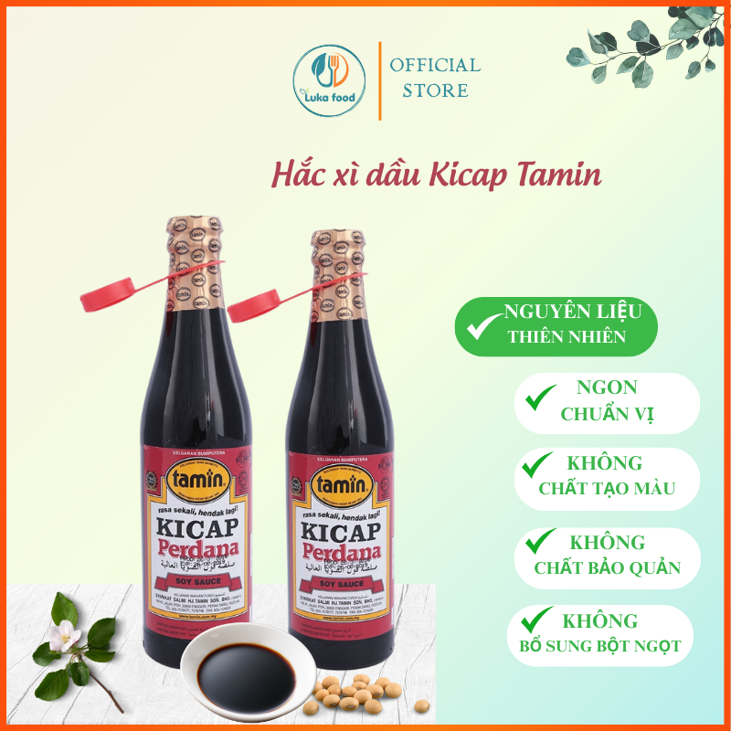Hắc Xì Dầu Ngọt Kicap Tamin 330ml Nhập Khẩu Malaysia - Nước Tương Đen Vị Đậm Đà, Sánh Đặc, Dùng Cho Món Xào & Nước Chấm