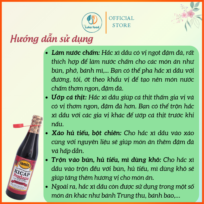 Hắc Xì Dầu Ngọt Kicap Tamin 330ml Nhập Khẩu Malaysia - Nước Tương Đen Vị Đậm Đà, Sánh Đặc, Dùng Cho Món Xào & Nước Chấm