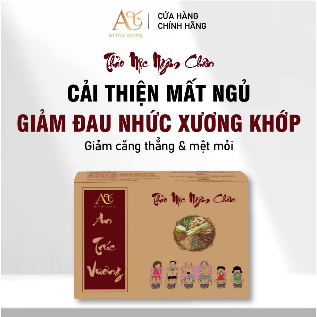 Thảo mộc ngâm chân An Trúc Vương hỗ trợ xương khớp, mất ngủ, lạnh tay, chân dạng túi lọc