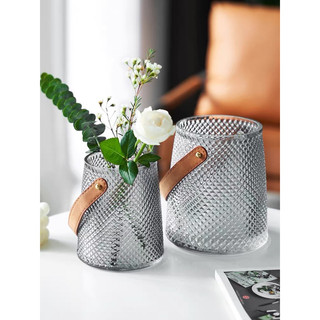 Bình hoa quai xach thủy tinh phong cách bắc âu decor phòng ngủ và trang trí phòng khách cao cấp