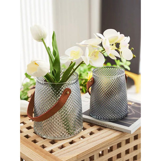 Bình hoa quai xach thủy tinh phong cách bắc âu decor phòng ngủ và trang trí phòng khách cao cấp