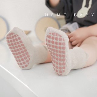 [TẤT TRẺ EM] Set 5 Đôi Tất Sơ Sinh Màu Basic Họa Tiết Cotton Chống Trơn Trượt Cho Bé