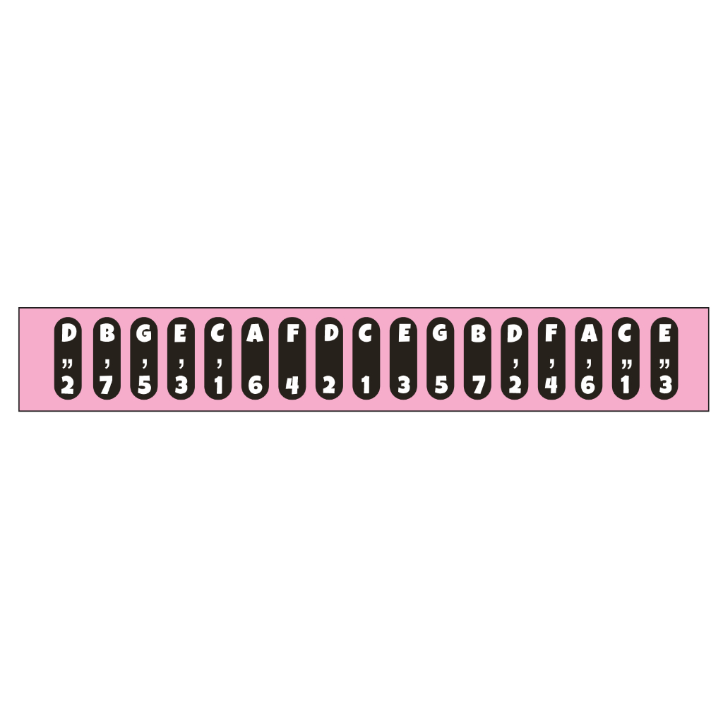 Dán nốt kalimba 17 phím màu đen