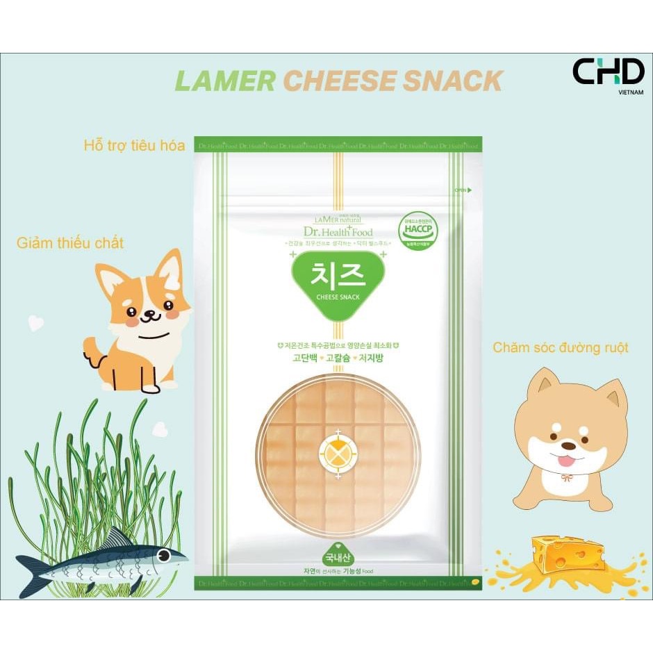 Bánh thưởng phô mai lạt LAMER Cheese Snack cho chó Thùng 10 túi 80g ...