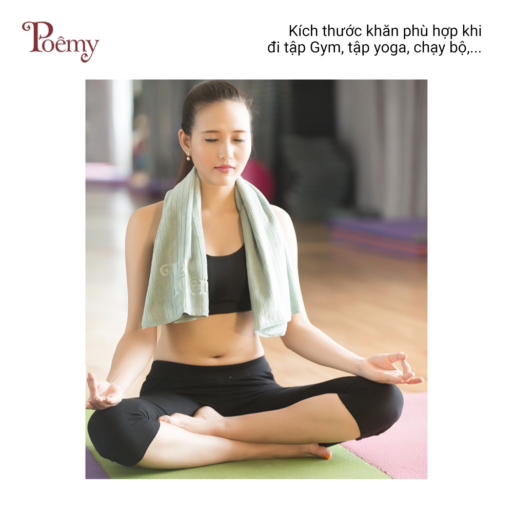 Ảnh Khăn thể thao cao cấp Poêmy sọc gân KT(36x78) 4