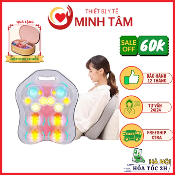 Gối massage cổ vai gáy MISUKO LA-96 , máy massage lưng cột sống, máy massage lưng cổ vai gáy hồng ngoại