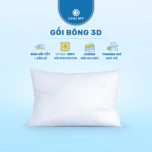 Gối Bông 3D CHU MY - Gối Nằm Khách Sạn Mềm Mại, Đàn Hồi Tốt, Nâng Đỡ Đầu Và Vai Gáy