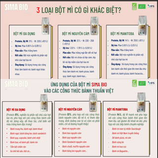 Bột mì hữu cơ 1kg các loại LE CENTENARIE
