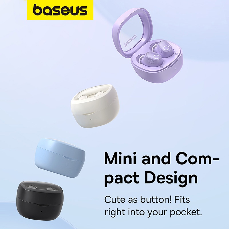 Ảnh Tai nghe nhét tai không dây BASEUS WM02 bluetooth 5.3 TWS chống ồn thời lượng pin lên đến 25 giờ 2