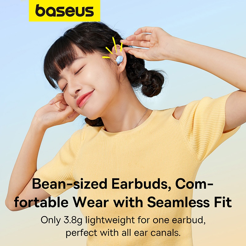 Ảnh Tai nghe nhét tai không dây BASEUS WM02 bluetooth 5.3 TWS chống ồn thời lượng pin lên đến 25 giờ 4
