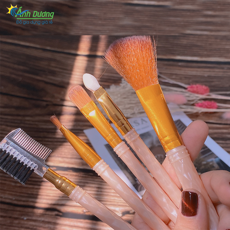 Bộ Cọ Trang Điểm 5 Cây Malijiaer MakeUp Brush Chính Hãng