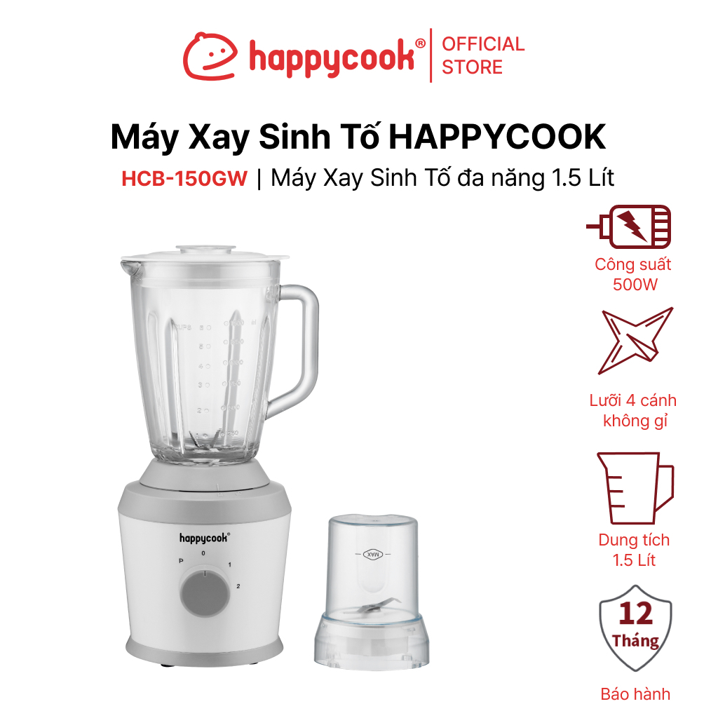 Ảnh Máy Xay Sinh Tố đa năng HAPPYCOOK, HCB-150GW 1