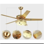 [HÀNG CÓ DÂY CÁP TREO AN TOÀN -BH 10 NĂM] Quạt Trần  5 Cánh Thép T601 Có Điều Khiển Từ Xa 6 Số, 3 Chế Độ Đèn — ảnh 1