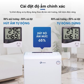 Máy hút ẩm gia đình dùng block nhập khẩu FUJIHAIA DH70B công suất 70l/ ngày - Bảo hành 24 tháng