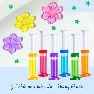 Gel Khử Mùi Bồn Cầu Gel Thơm Khử Trùng Bồn Cầu Dạng Thạch Hình Bông Hoa Với 6 Mùi Thơm Cho Toilet 88281