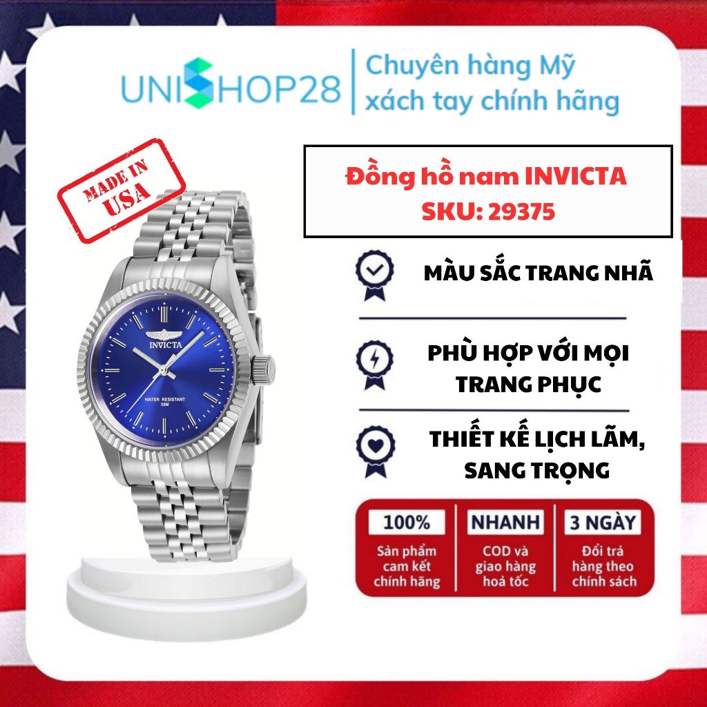 ng h nam ch nh h ng INVICTA 29375 l ch l m sang tr ng Unishop28