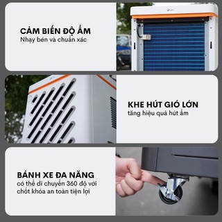 Máy hút ẩm gia đình FUJIHAIA DH90W công suất 90l/ngày, sấy khô quần áo - Bảo hành 24 tháng