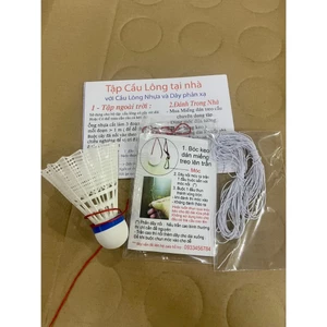 Trái Cầu Lông Nhựa + 2 Dây + Móc Treo - Tập Cầu Lông Tại Nhà