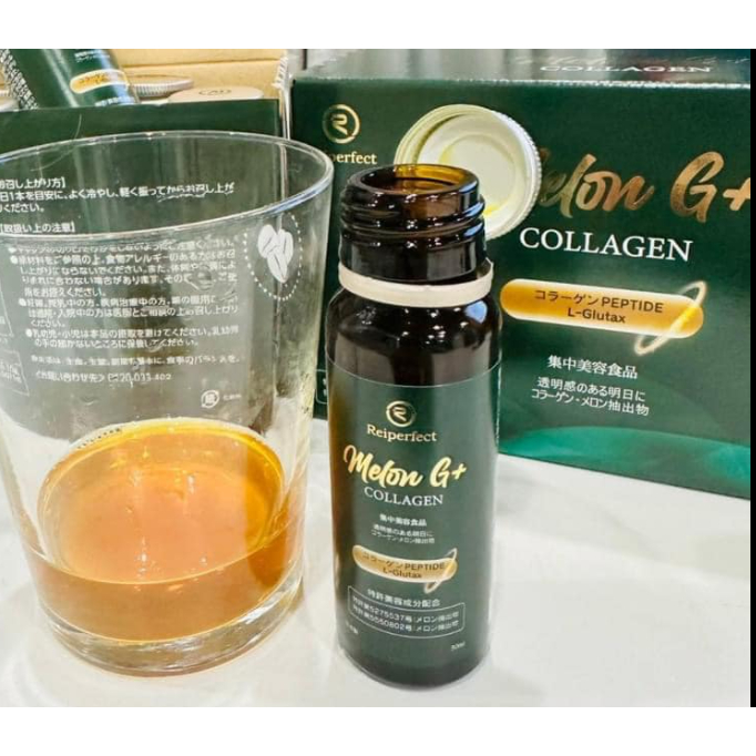 Nước uống collagen Melon G+ Reiperfect chống oxi hoá, dưỡng trắng da