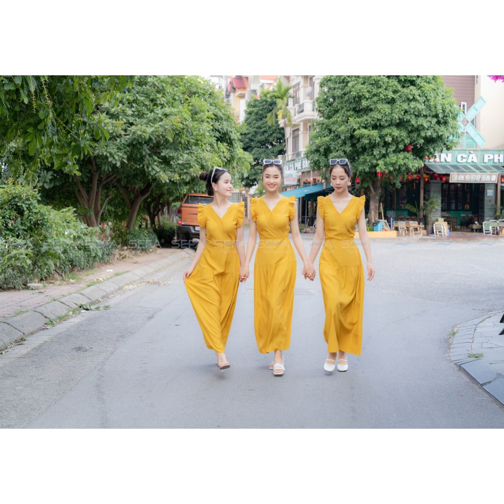 Ảnh Đầm dáng dài tay tiên thướt tha xinh xắn 3