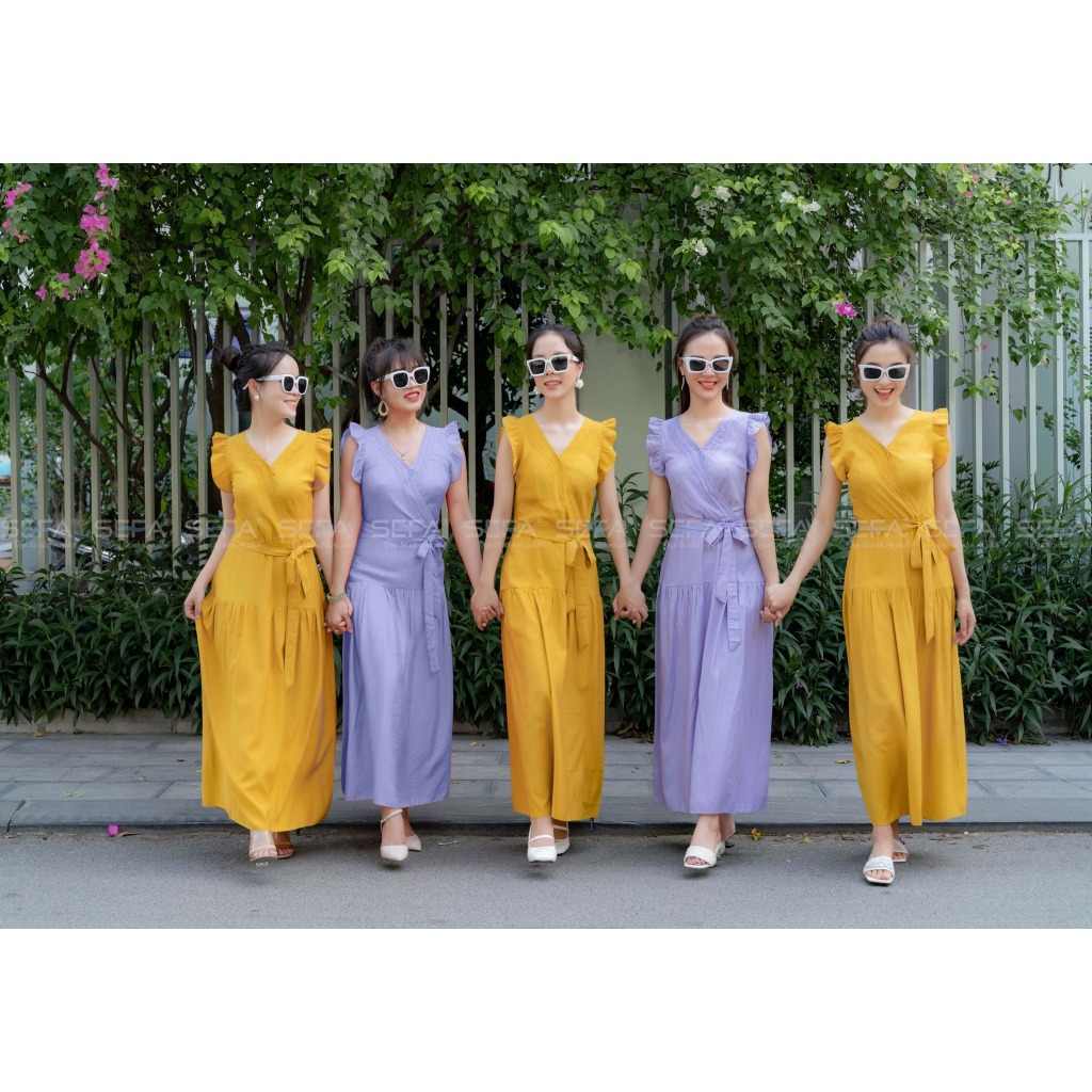 Ảnh Đầm dáng dài tay tiên thướt tha xinh xắn 1