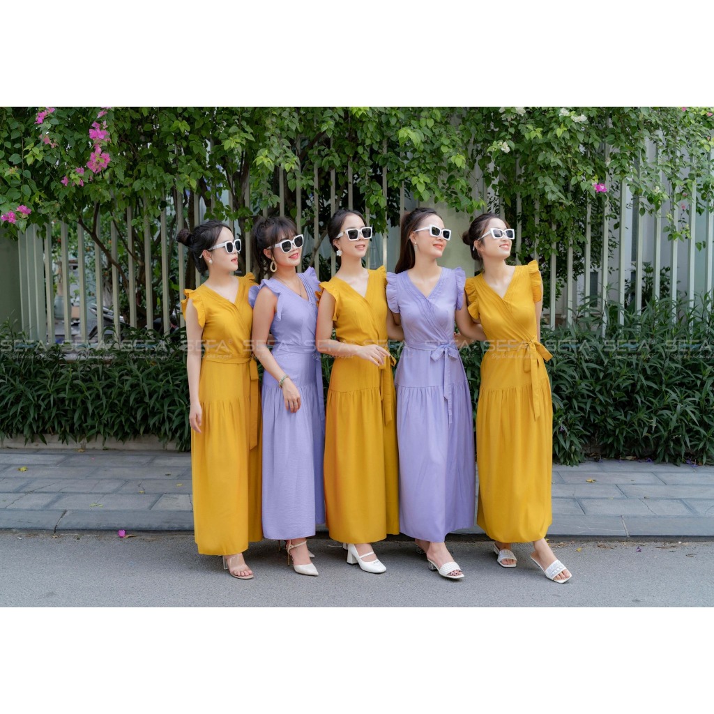 Ảnh Đầm dáng dài tay tiên thướt tha xinh xắn 2