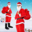 Món đồ hóa trang ông già noel túi đựng, râu, bộ quần áo kích thước lớn dịp giáng sinh