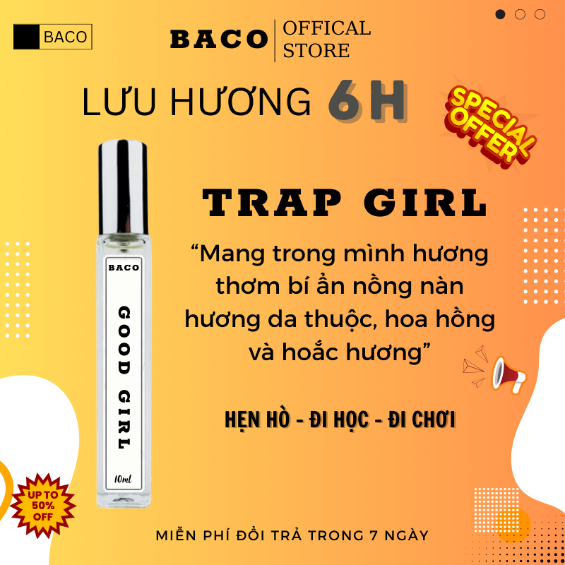 Nước Hoa Nữ Baco Hấp dẫn, Thu hút, Trưởng thành, Gợi Cảm 10ml - Dạng xịt