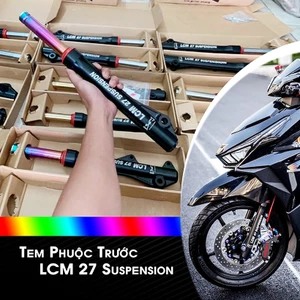 Tem Dán xe 1 Cặp Dán Phuộc LCM 27 Suspension Decal PVC Chất Liệu Siêu Dày Siêu Nét Chống Thấm Nước