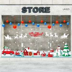Tranh Dán Tường Thành Phố Tuyết Trắng Trang Trí Noel, Nhà Cửa, Văn Phòng, Quà Tặng Người Thân