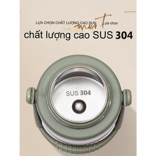 Bình giữ nhiệt inox 304 1500ml có ống hút béo lùn X33, có quai xách lớn, nắp bật, ống hút, giữ nóng 10h, giữ lạnh 20h