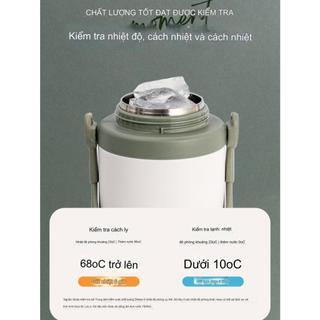 Bình giữ nhiệt inox 304 1500ml có ống hút béo lùn X33, có quai xách lớn, nắp bật, ống hút, giữ nóng 10h, giữ lạnh 20h