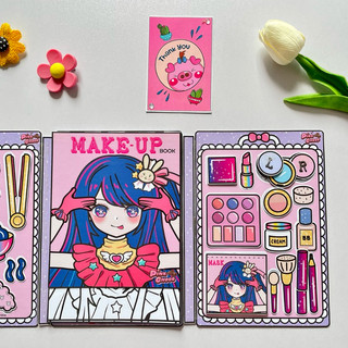 Sổ Makeup + tô màu cô gái PinkChocoo - Búp bê giấy
