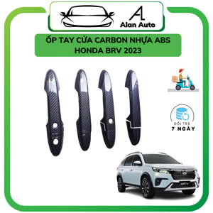 Ốp tay nắm cửa xe Honda BRV 2023-2026, Chất liệu Nhựa carbon ABS cao cấp