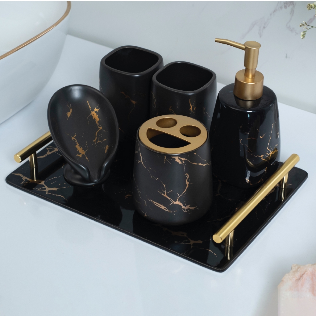 Bộ đồ sứ khách sạn bộ 6 món sứ vân đá LUX-1