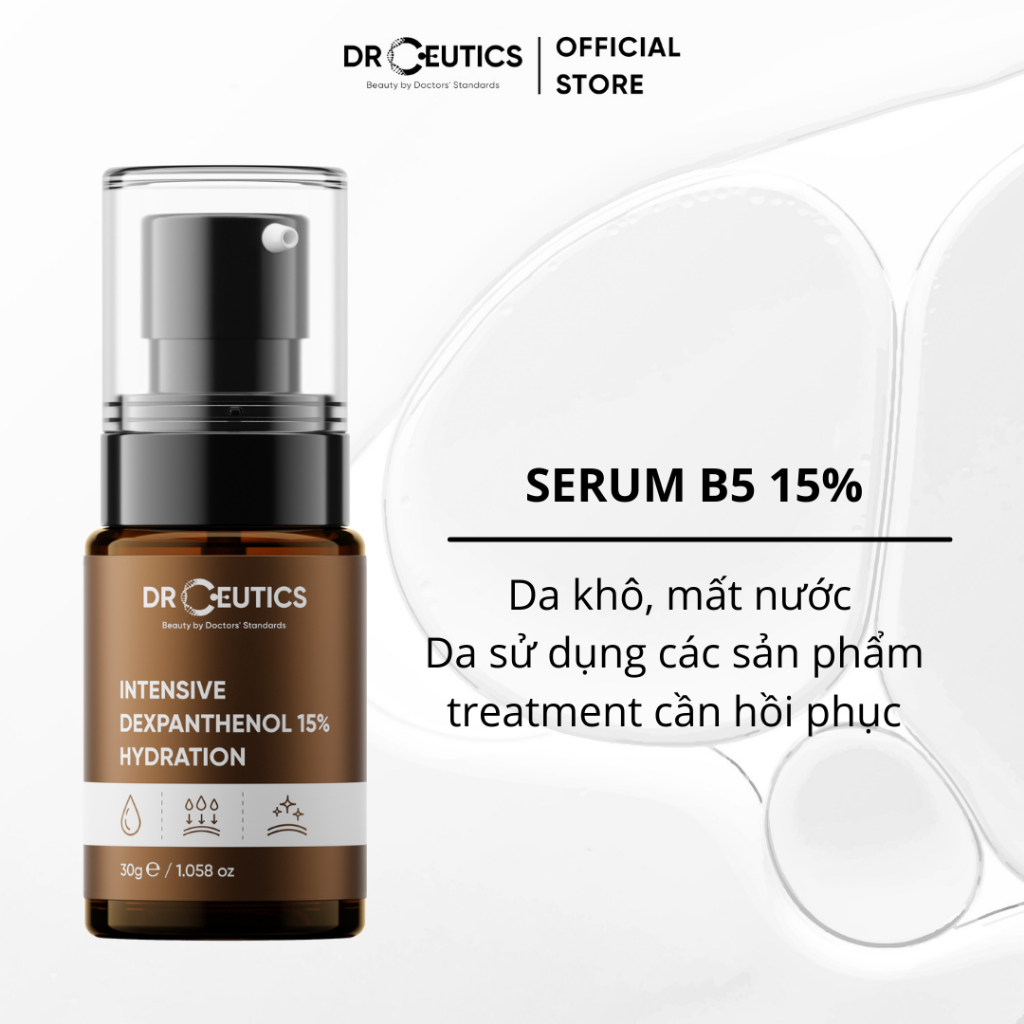 Ảnh DrCeutics Tinh Chất Vitamin B5 Intensive Dexpanthenol 15% X2 Hydration Cấp Ẩm & Phục Hồi Cho Da Treatment, Da Khô (30g) 3
