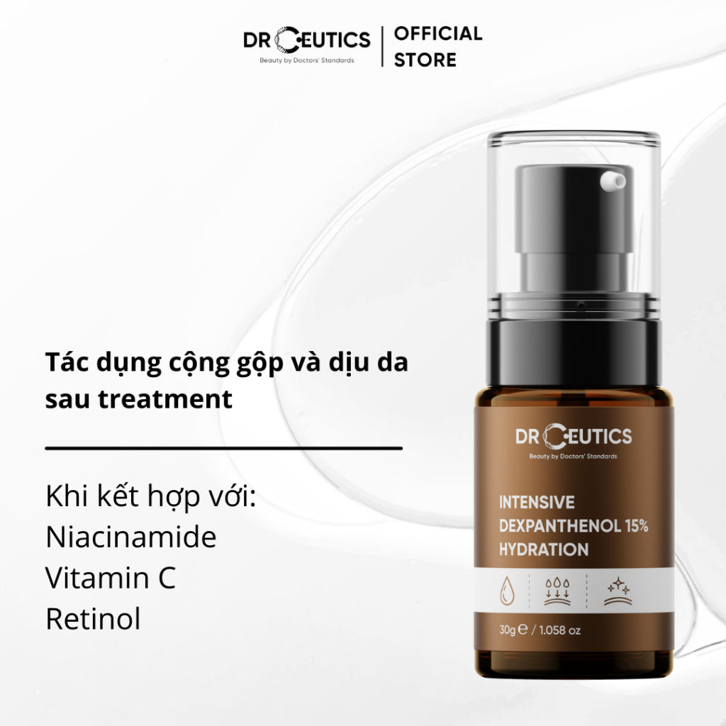 Ảnh DrCeutics Tinh Chất Vitamin B5 Intensive Dexpanthenol 15% X2 Hydration Cấp Ẩm & Phục Hồi Cho Da Treatment, Da Khô (30g) 4