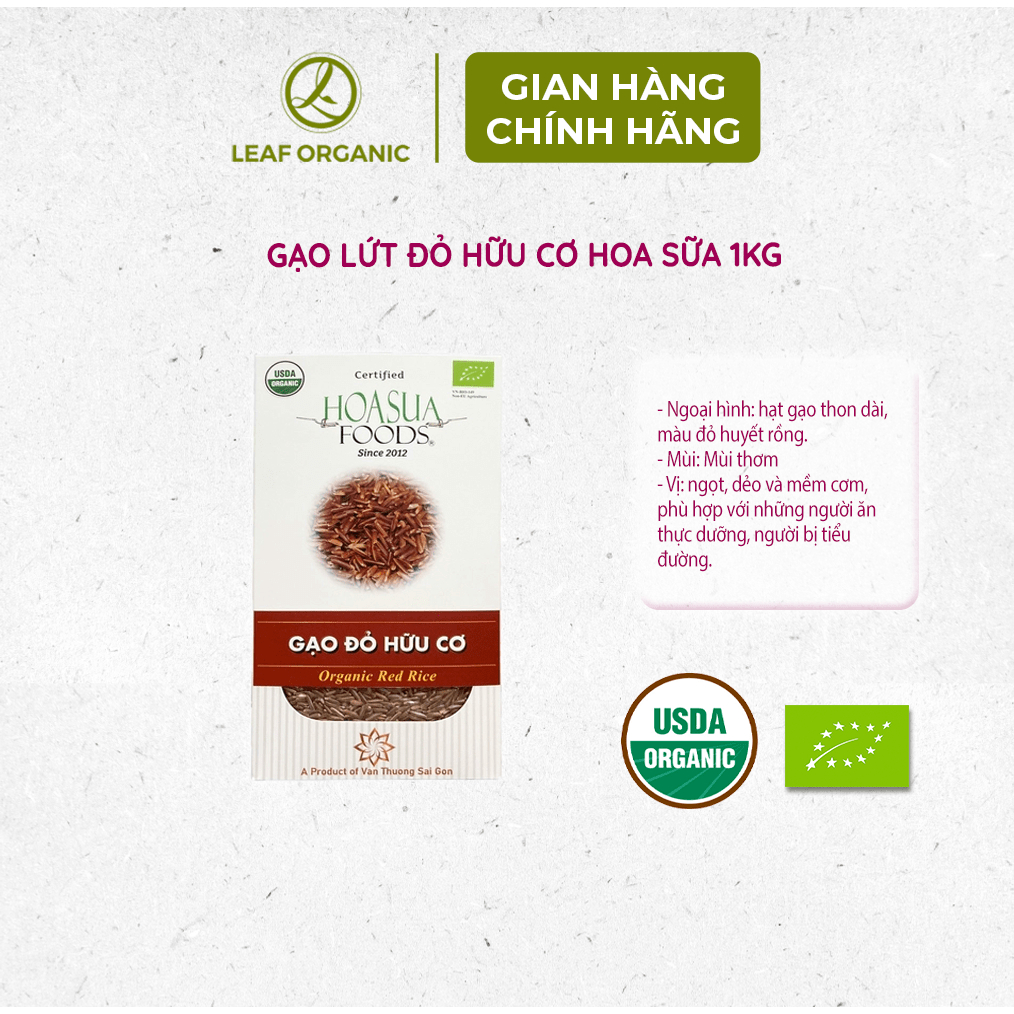 Ảnh Gạo lứt hữu cơ Hoa Sữa 1kg vị ngọt đậm, thơm dẻo 3