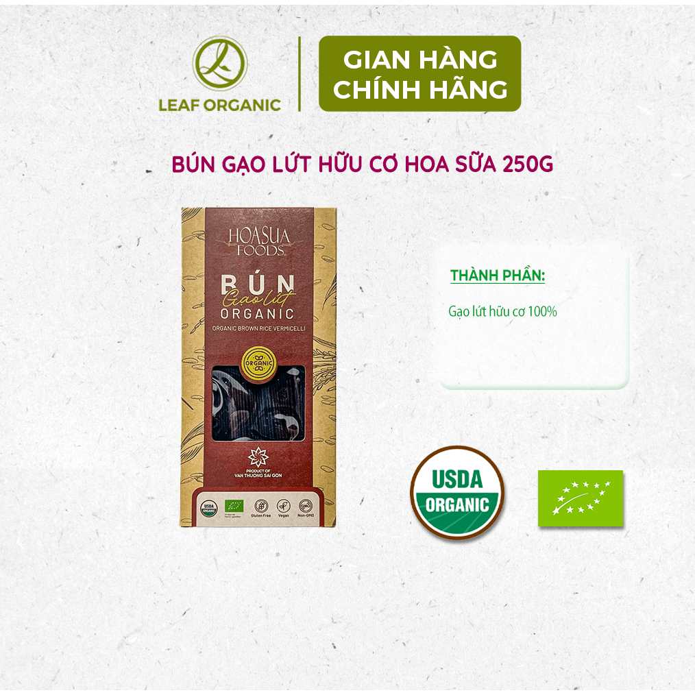 Ảnh Bún gạo hữu cơ Hoa Sữa Foods 250g/hộp Sợi mềm dai, không bị nhũn 3
