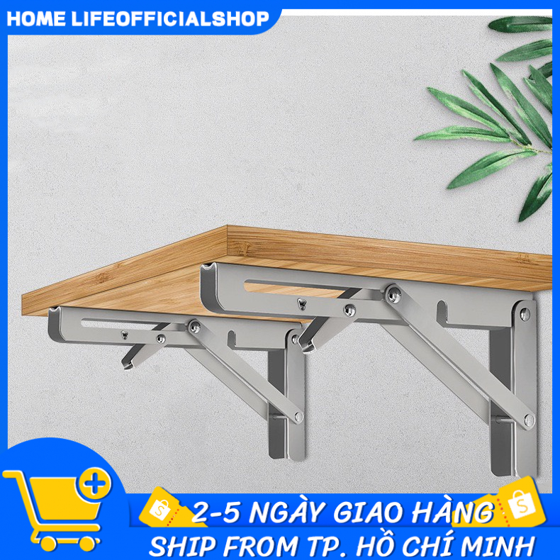Bản lề gập thông minh đa năng, Giá đỡ kệ treo tường gấp gọn, eke sắt ...