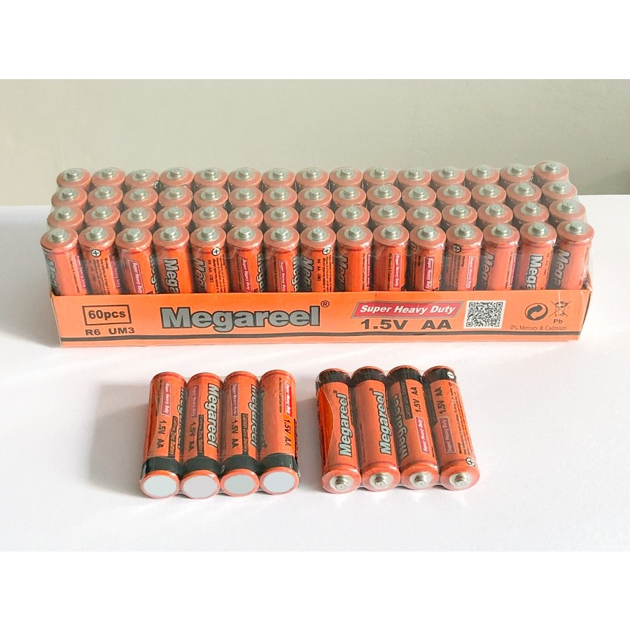 Pin Tiểu AA (2A) Megareel Lốc 60 Viên 1.5V | Shopee Việt Nam