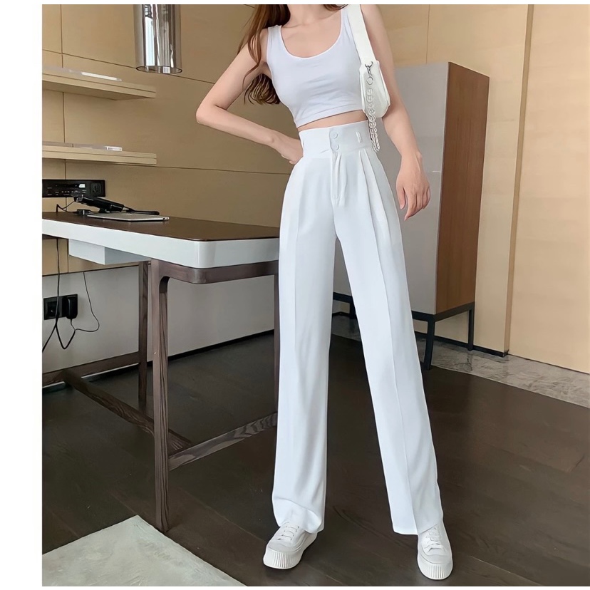 QUẦN ỐNG RỘNG CẠP CAO GEN BỤNG TÔN DÁNG