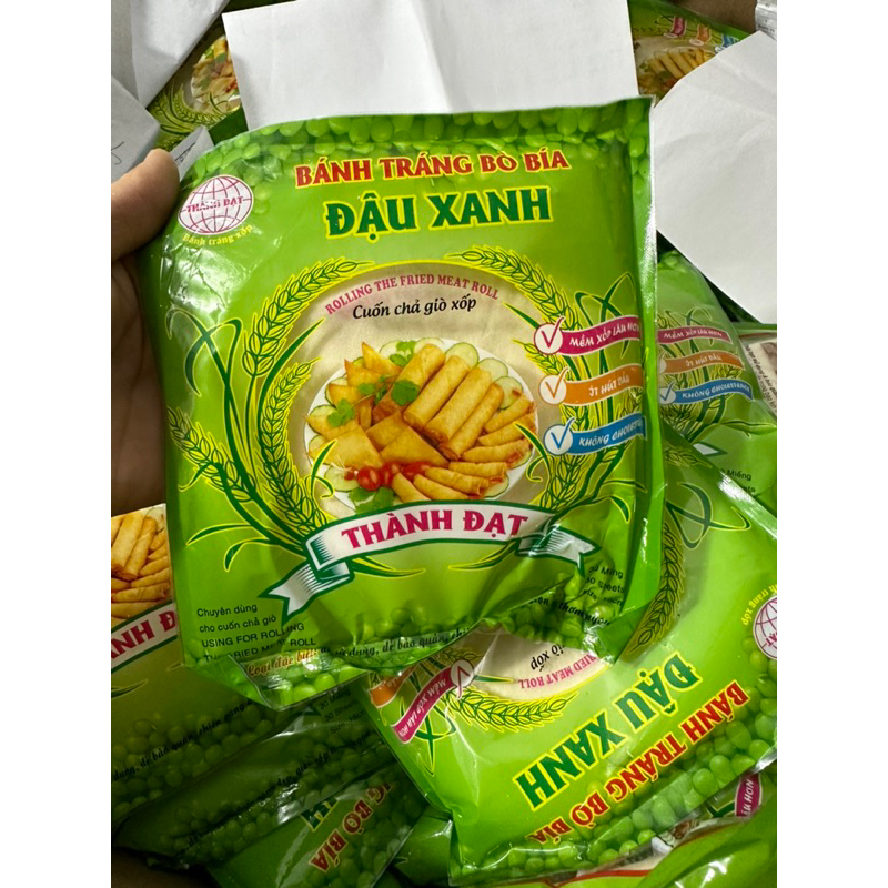 10 gói vỏ bò bía - Bánh đa nem đậu xanh cuốn chả giò giòn xốp | Shopee ...