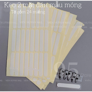 Set 24 miếng keo 2 mặt dán mẫu móng