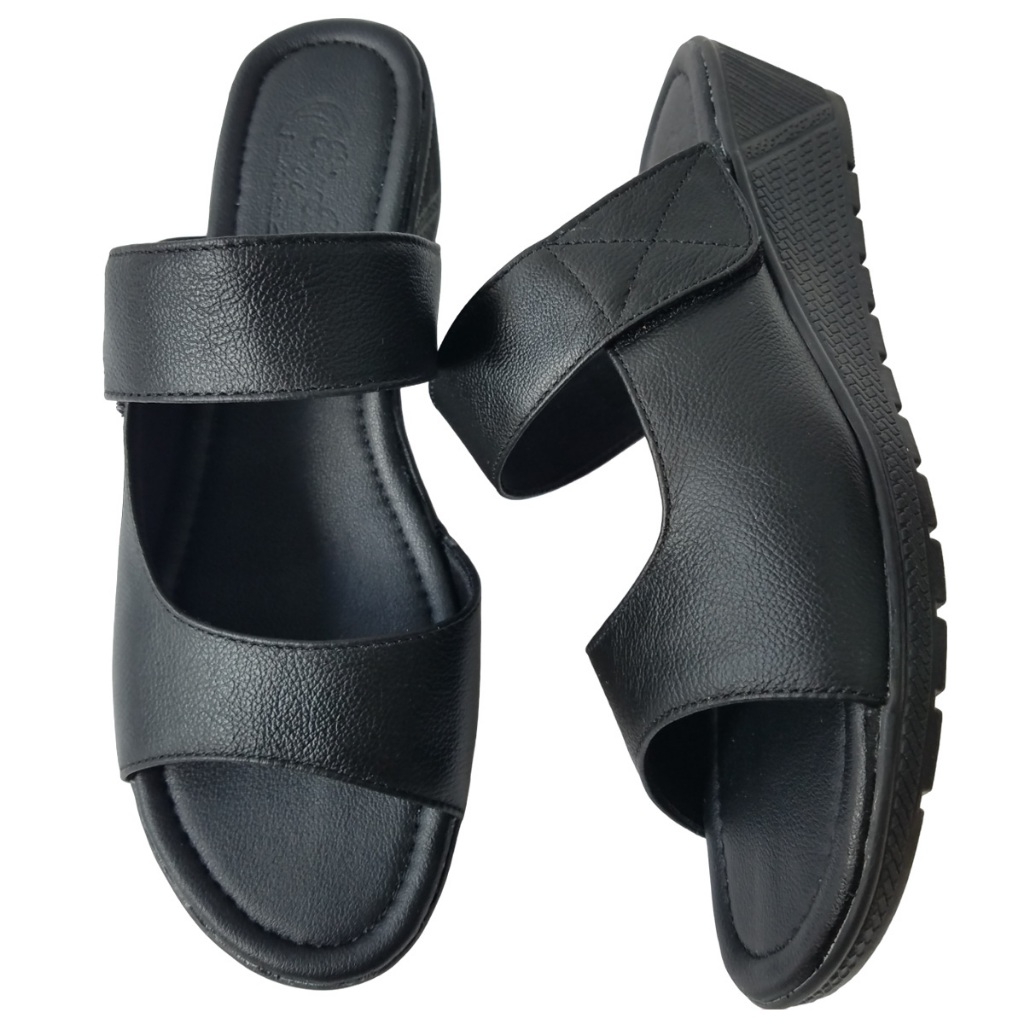 Dép xuồng nữ da bò thật BIGGBEN cao 4,5 phân HKD773