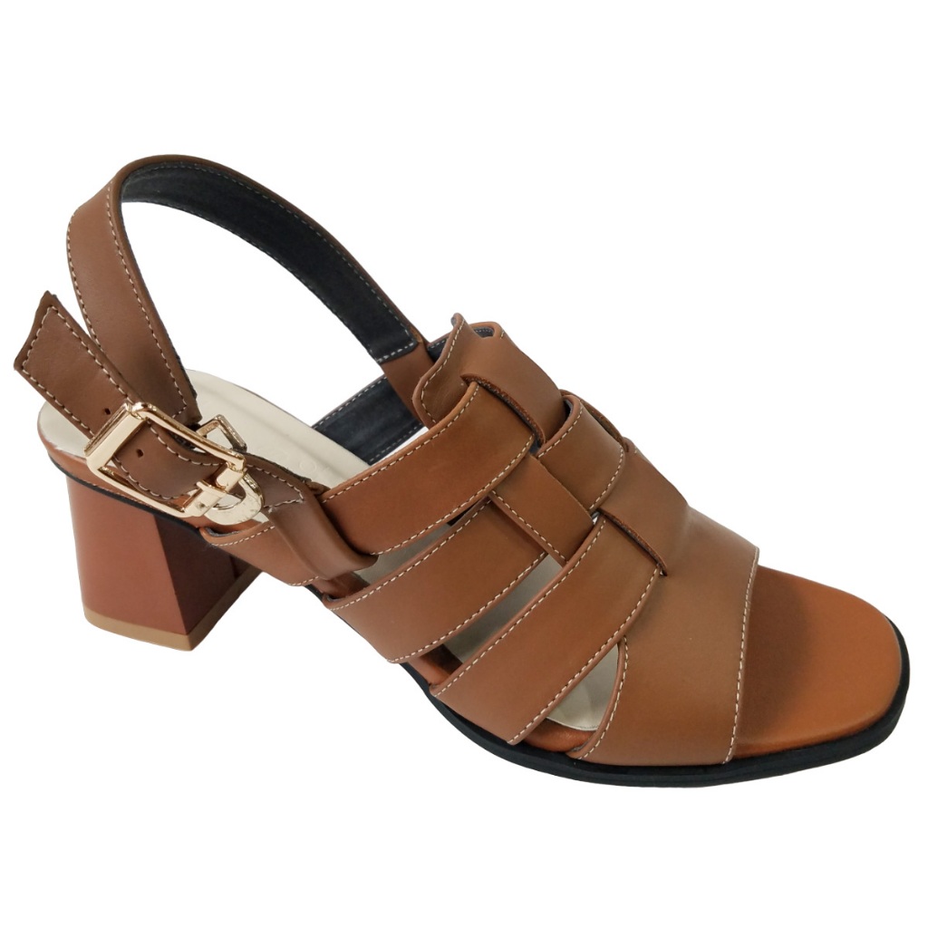 Giày Sandal Cao Gót Nữ Da Bò Thật BIGGBEN Cao 5 Phân HKD775