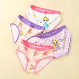 Set 4 quần chíp bé gái tam giác thun lạnh thông hơi, quần lót trẻ em size 10-38kg Maruka Fashion